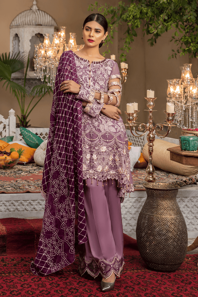 Shop Online Beige Jacquard Silk Fancy Designer Pakistani Suit : 180703 -